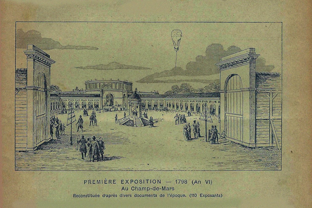 Utstilling av produkter fra fransk industri, Paris, 1798 Fra Bon Marché, 1900. av Unbekannt
