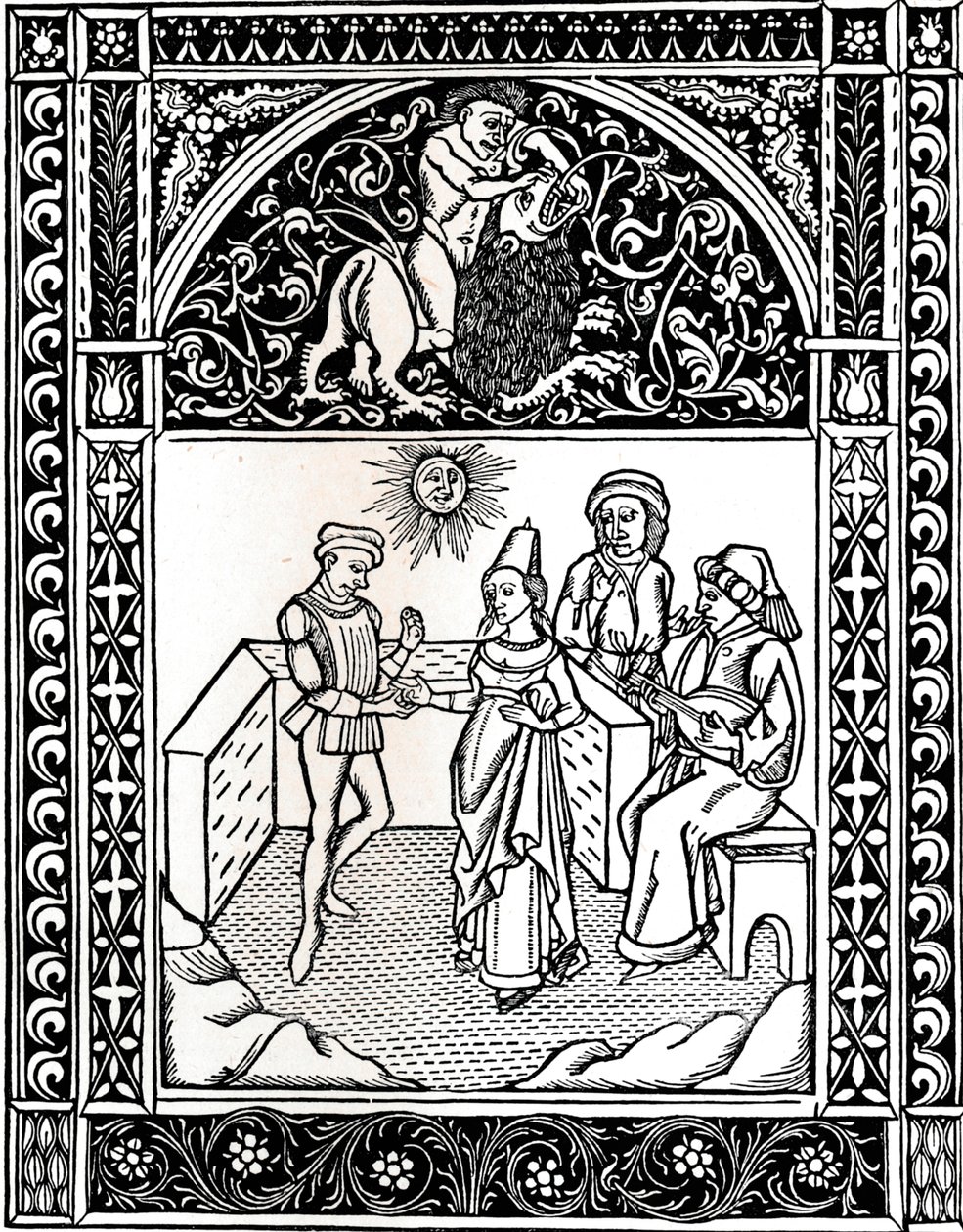 Fabel VIII: Kvinnen gift med en røver. Aesops Fables, 1485, 1917 av Unbekannt