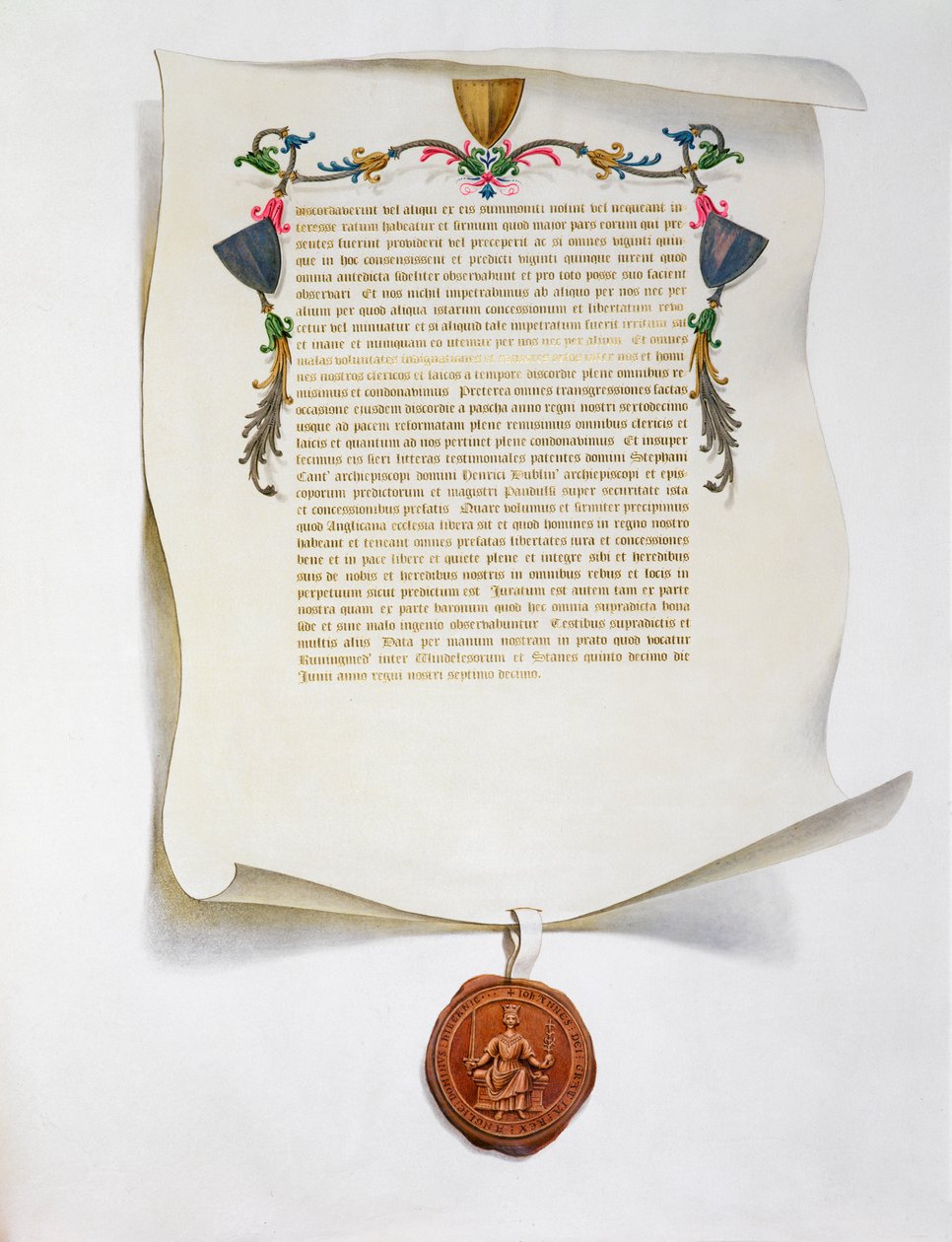 Faksimileutgave av Magna Carta, engelsk charter, 1215 1816 av Unbekannt