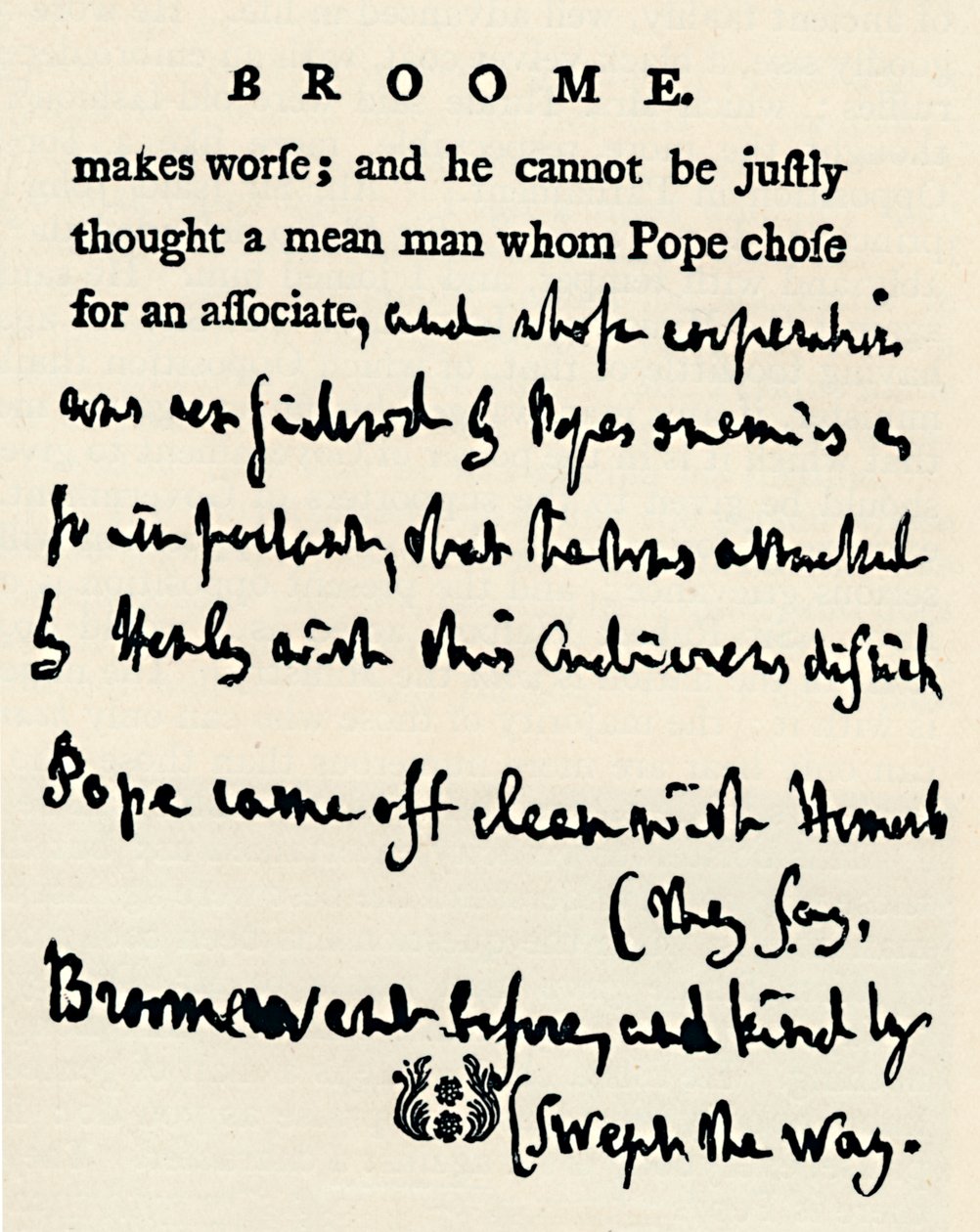 Faksimile av et korrigert bevis av Johnson på hans Lives of the Poets, fra originalen i For av Unbekannt