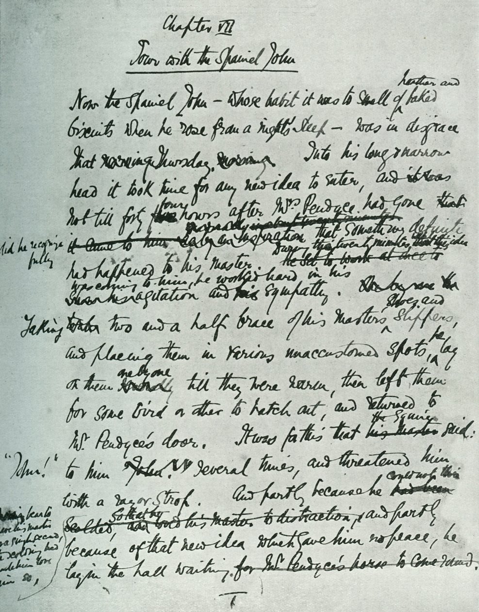 Faksimileside av MS for The Country House, av John Galsworthy, 1907, 1928. av Unbekannt
