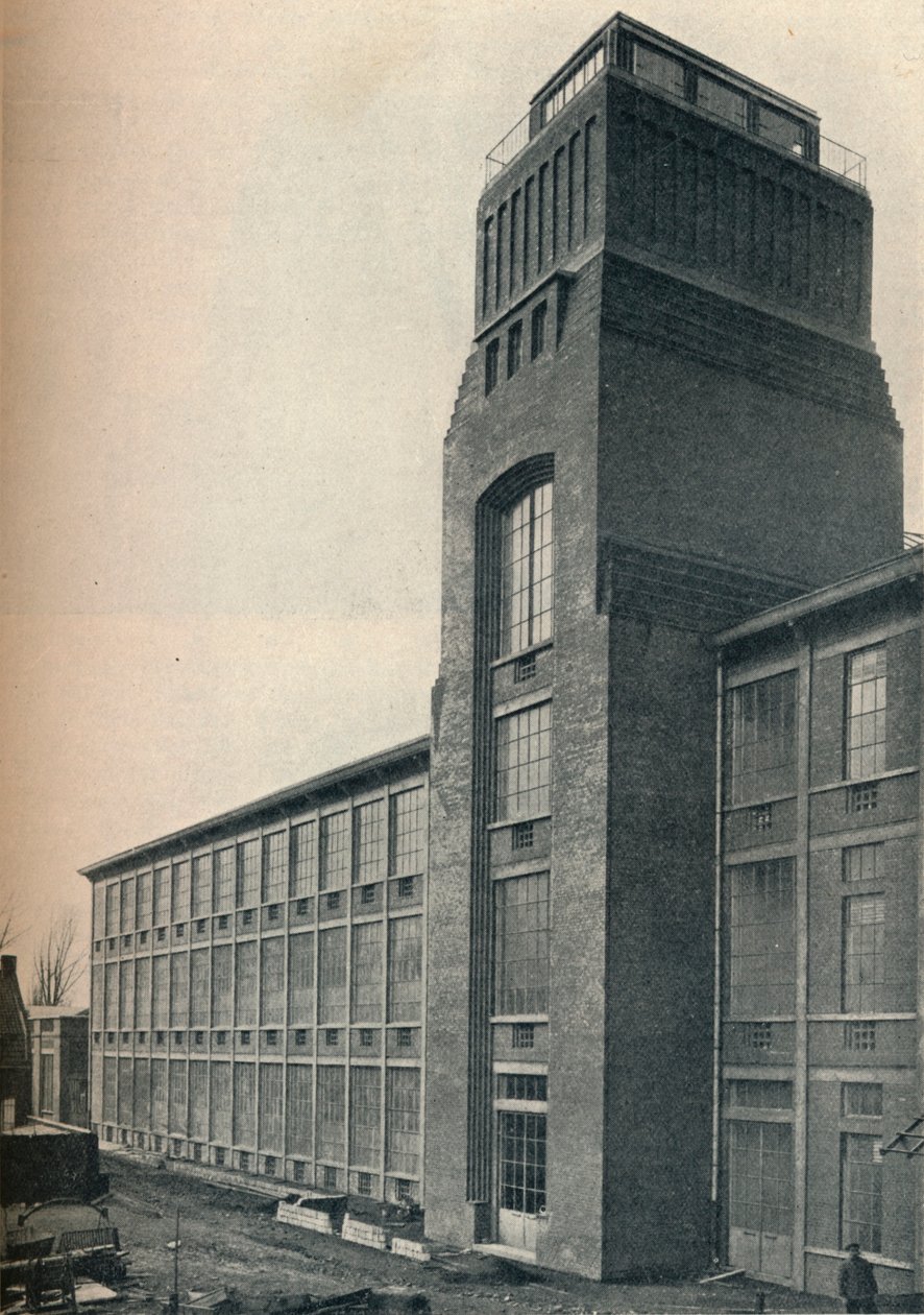 Fabrikken til Etablissements Nicolle, Wambrechies Nord, arkitekt, Andre Granet, c1928 av Unbekannt