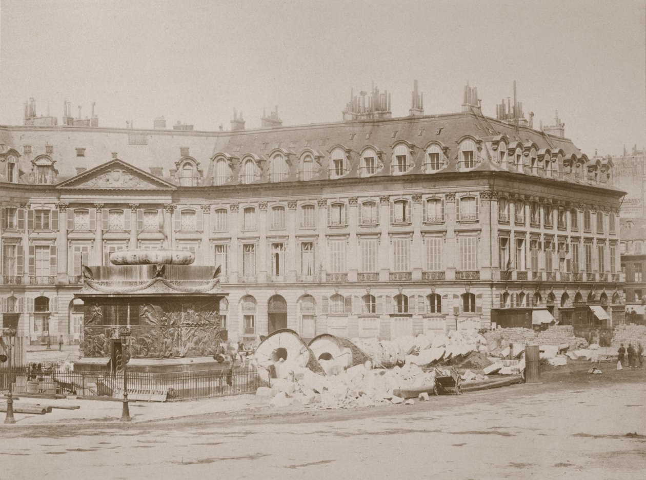 Fallen kolonne, Place Vendome, Paris, 1871 av Unbekannt
