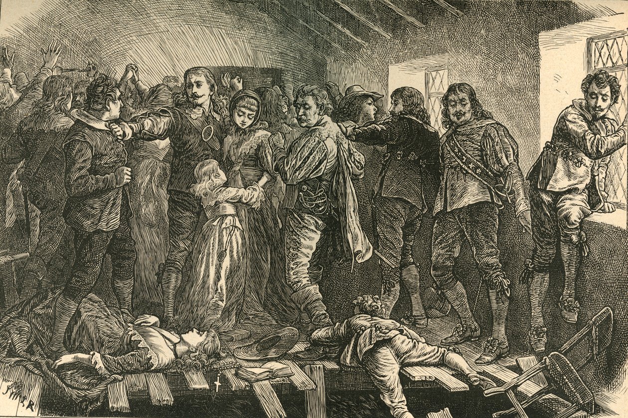 Faller inn av kapellet i Blackfriars, 1623, 1897. av Unbekannt
