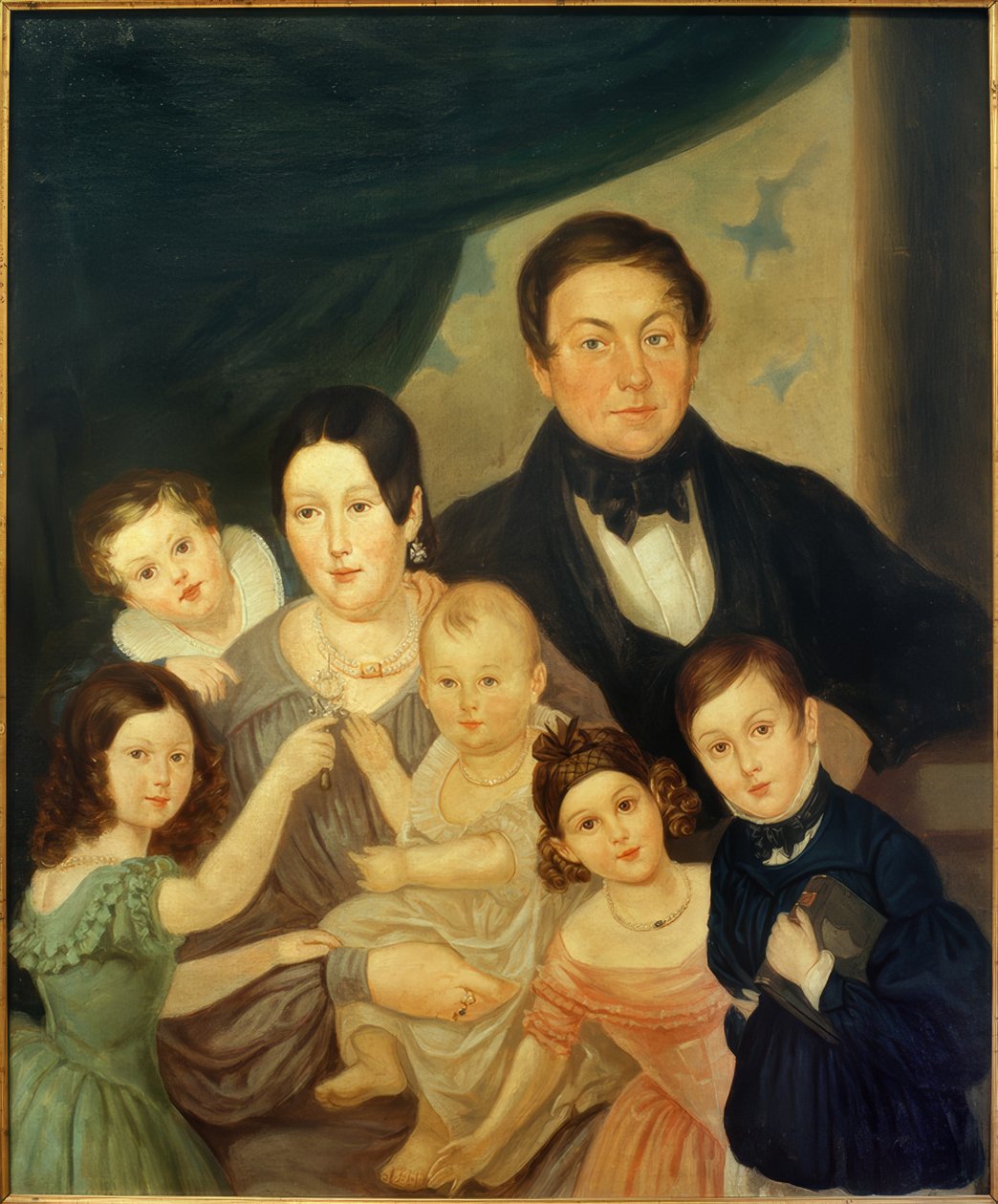 Familieportrett av Johann von Liebieg av Unbekannt