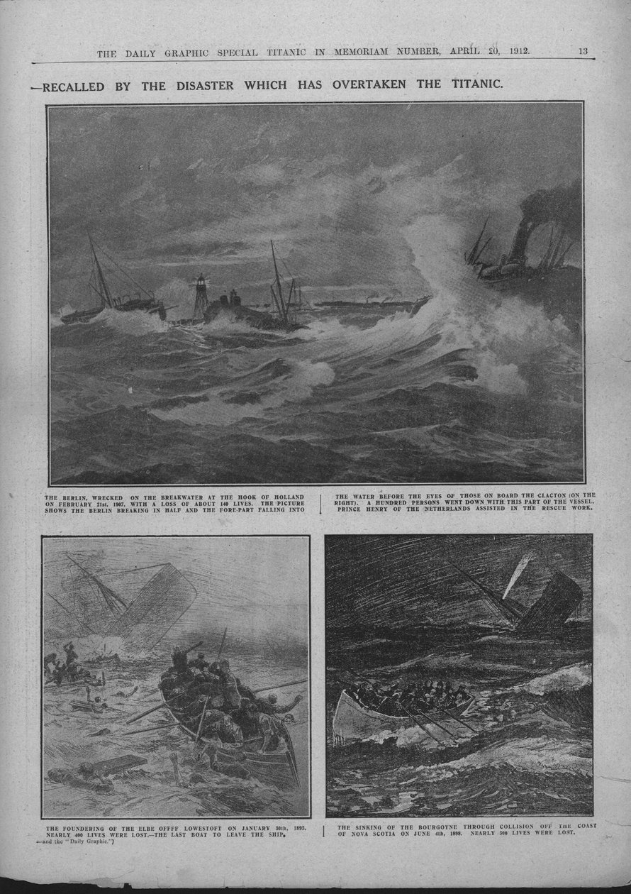 Famous Wrecks of Bygone Days: Some Historic Disasters at Sea, 20. april 1912. av Unbekannt