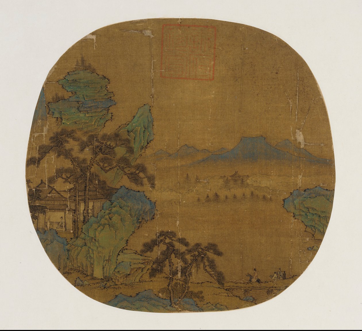 Vifte montert som et albumblad, Ming-dynastiet, 1368-1644. av Unbekannt