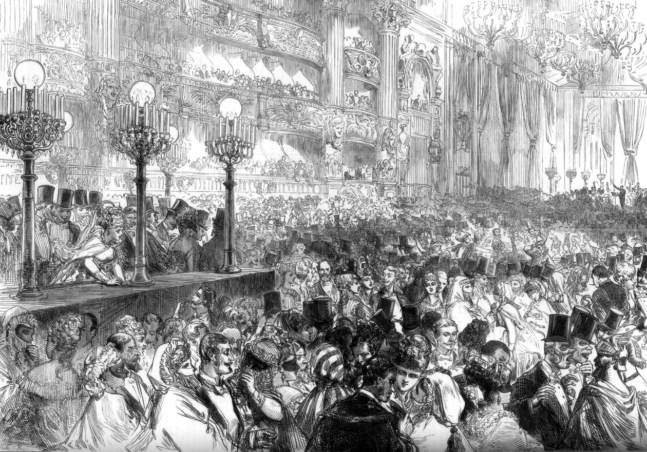 Fancy-dress ball i det nye Grand Opera House, Paris, til fordel for de fattige, 1875 av Unbekannt
