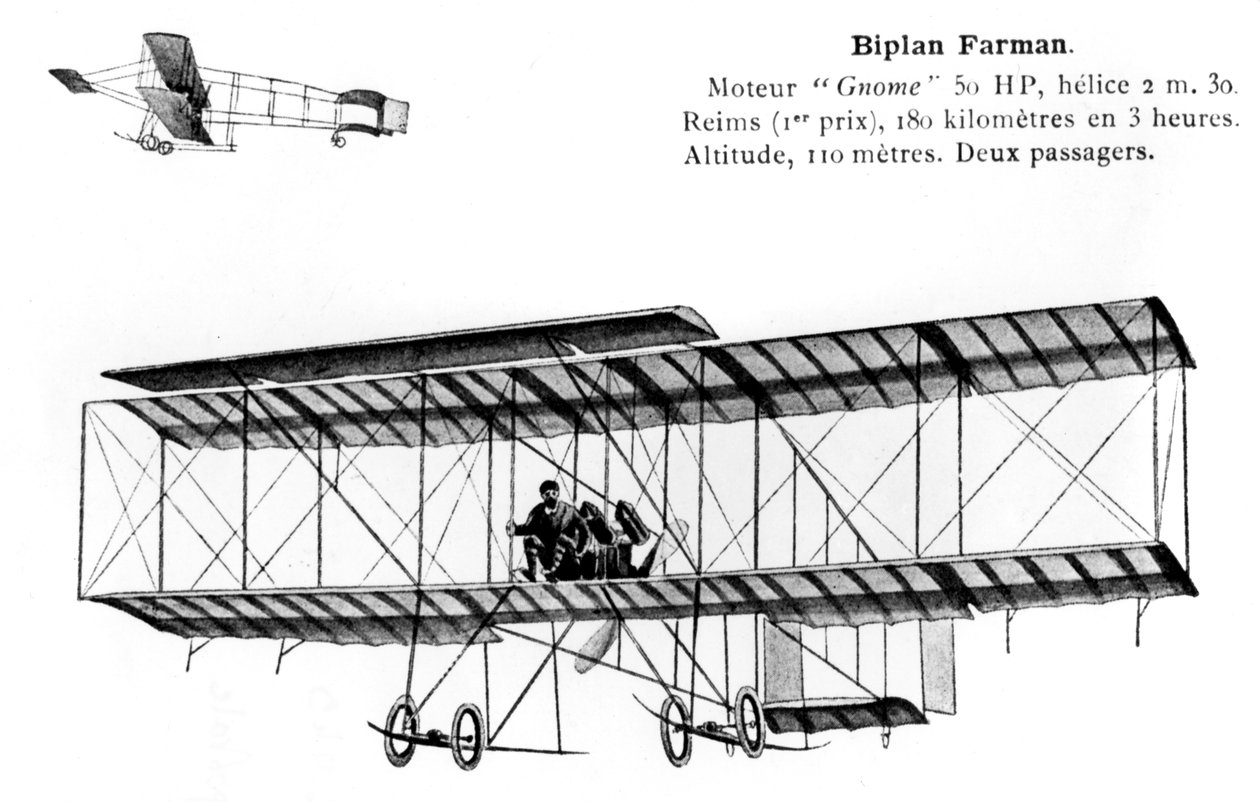 Farman biplan, 1900-tallet av Unbekannt