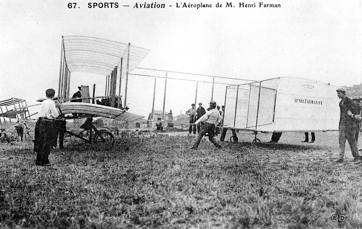 Farman biplan nr. 1, c1912 av Unbekannt