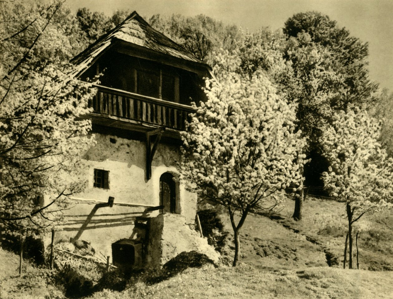 Våningshus, Kärnten, Østerrike, c1935. av Unbekannt