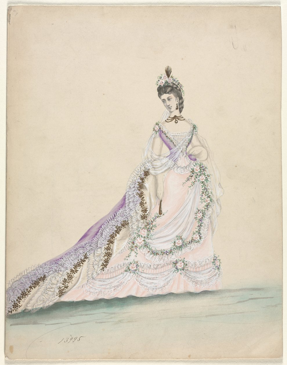 Motestudie designet for Worth, 1870. av Unbekannt