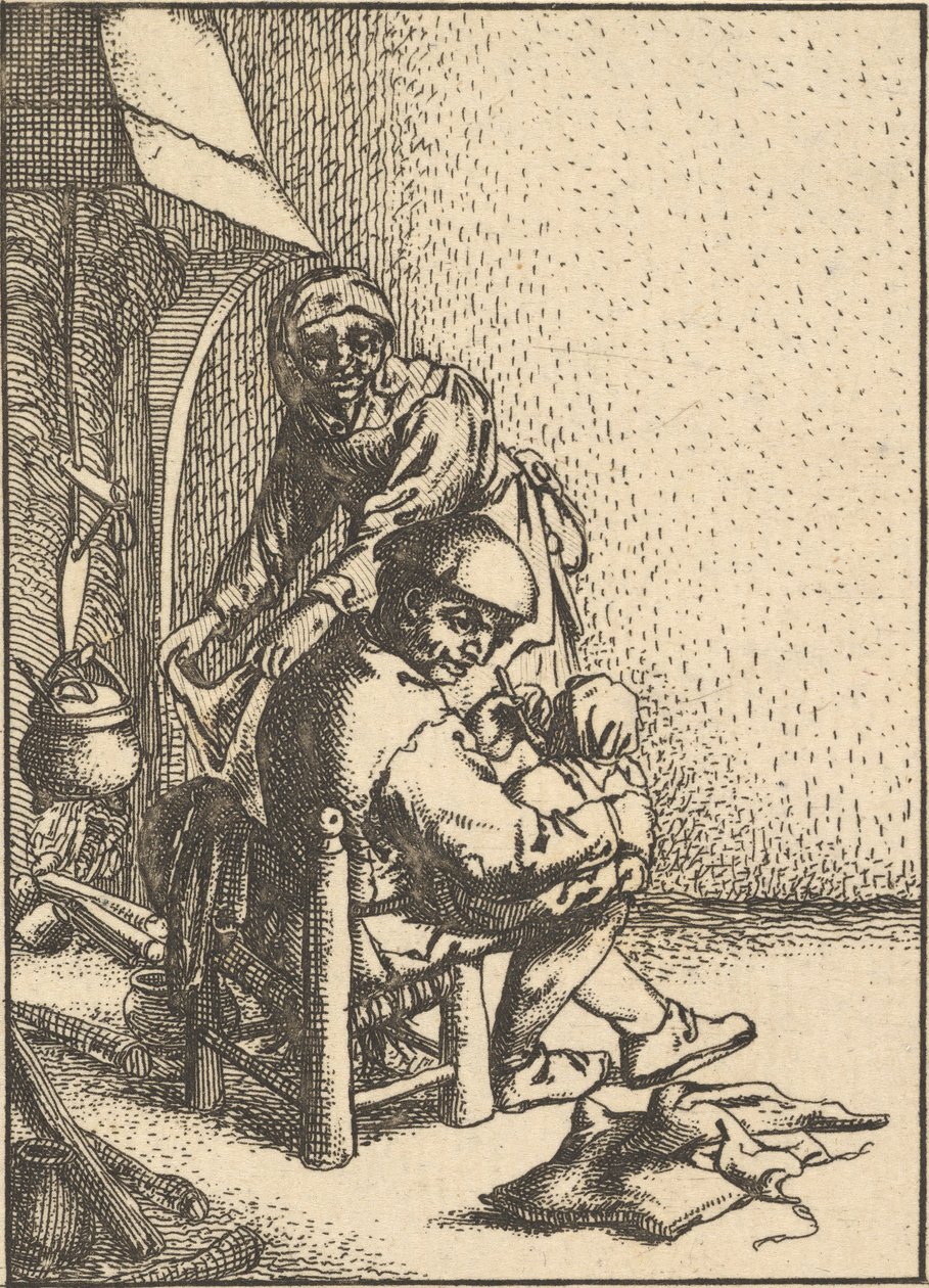 Far som mater sitt barn, 1610-85. av Unbekannt