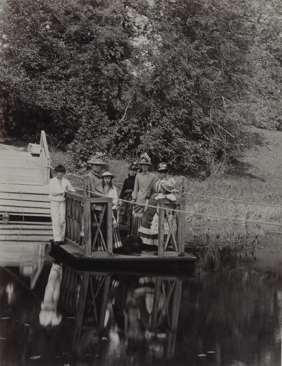 Ferge ved Pyotr Durnovo Dacha i Petersburg, 1880-tallet av Unbekannt