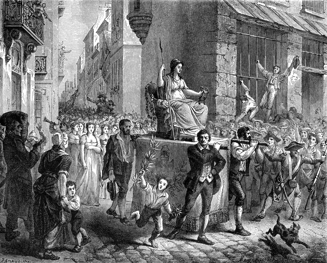 Festival of Reason, Paris, 1793 1882-1884 av Unbekannt