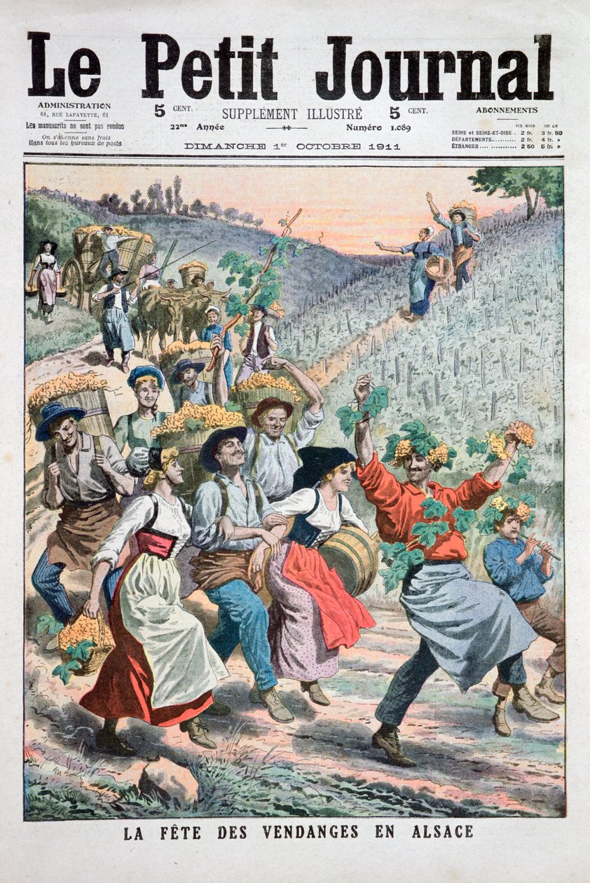Festival for druehøst i Alsace, 1911 av Unbekannt