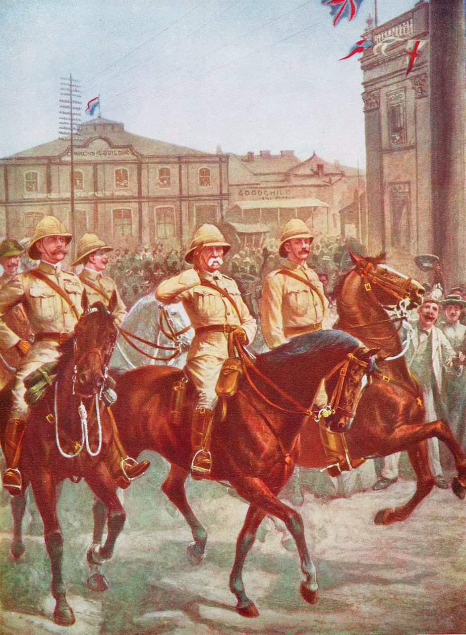 Feltmarskalk Roberts lindrer beleiringen av Kimberley, Boer War, Sør-Afrika, 1900 av Unbekannt