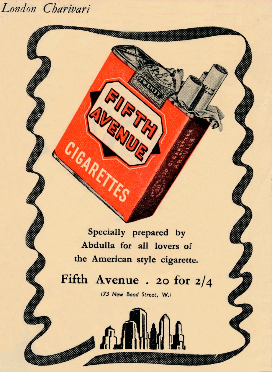 Fifth Avenue Cigarettes, 1946 av Unbekannt