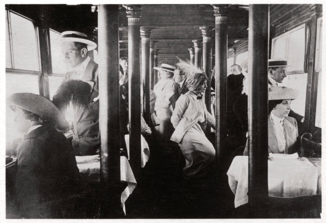 Filmselskap om bord på Zeppelin LZ13 Hansa, c1912-1914 1933 av Unbekannt