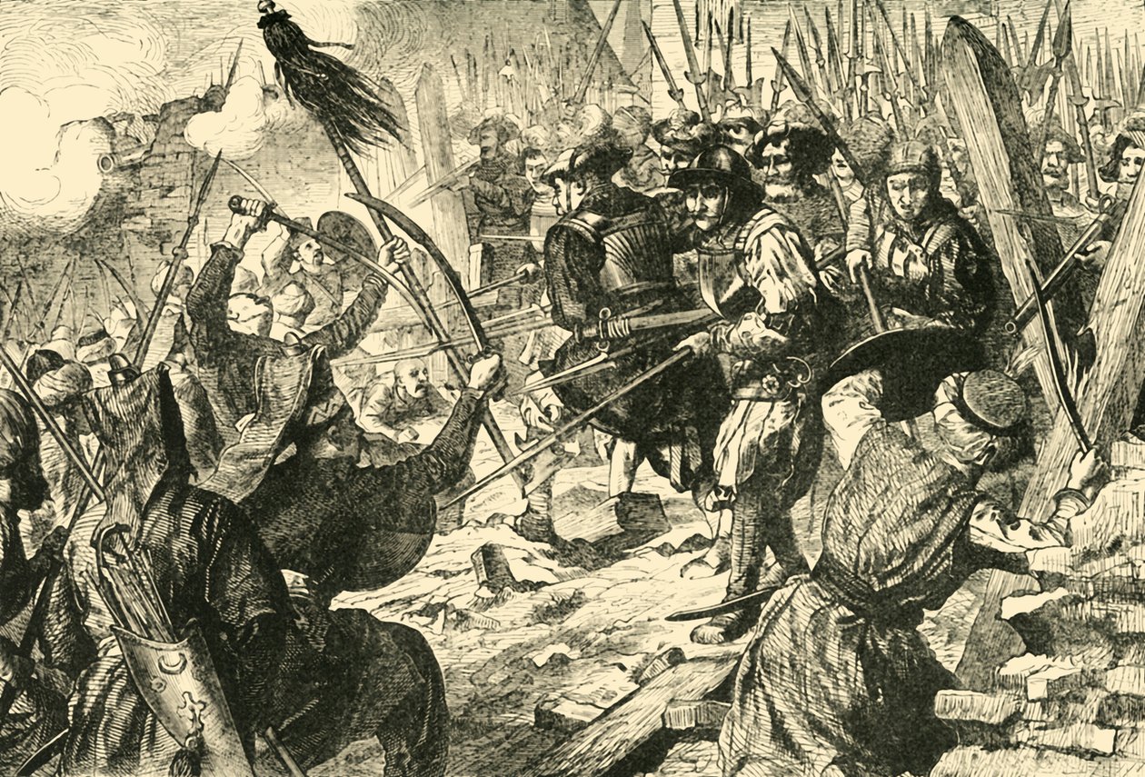 Endelig angrep på tyrkerne i deres første beleiring av Wien 1529, 1890. av Unbekannt