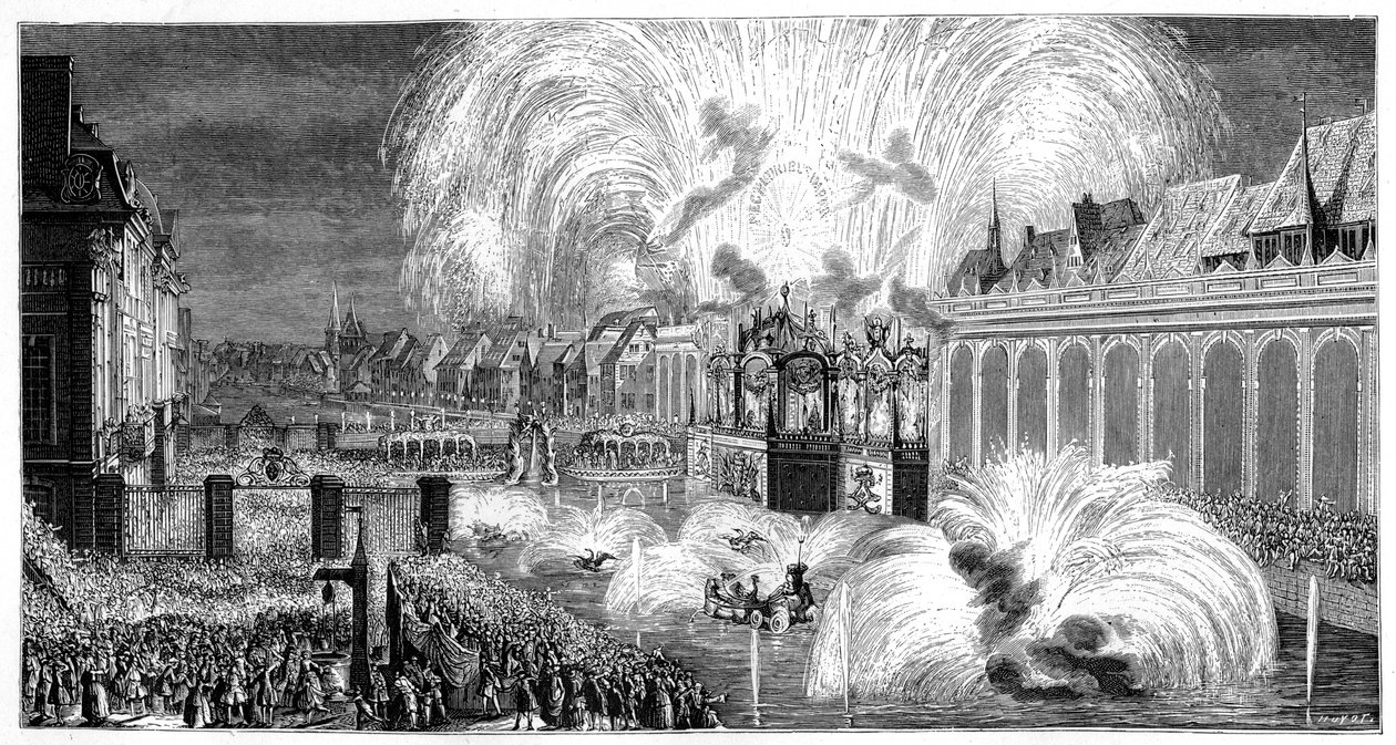 Fyrverkeri, Strasbourg, 1744, 1885 av Unbekannt