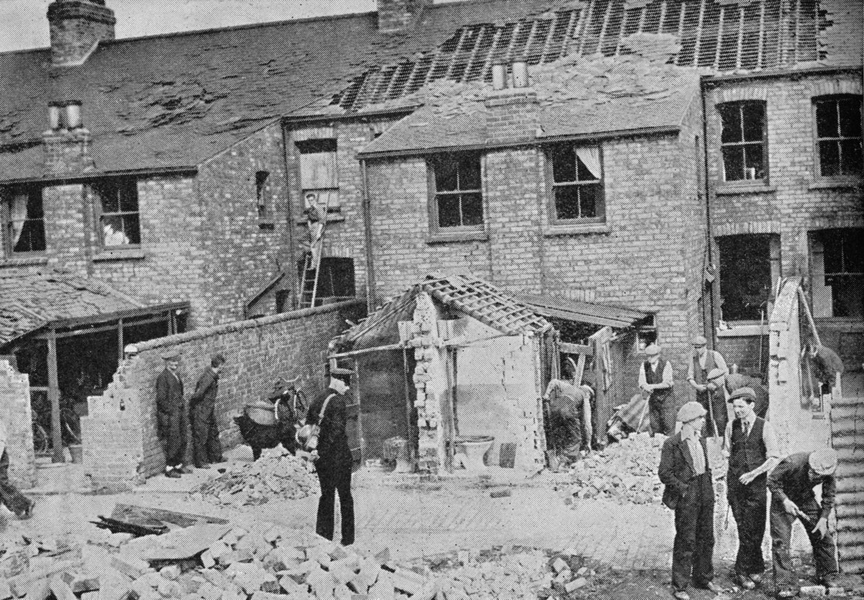 De første bombene på England, 1940, 1940 av Unbekannt