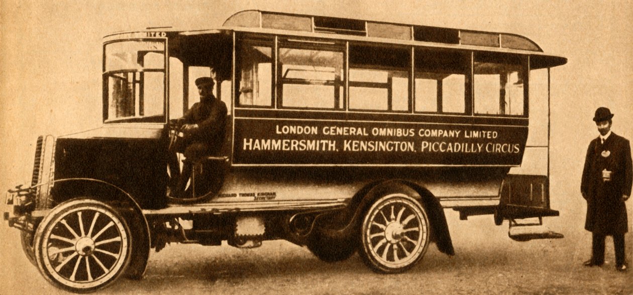 Første L.G.O.C. Motorbuss, 1904, 1933. av Unbekannt