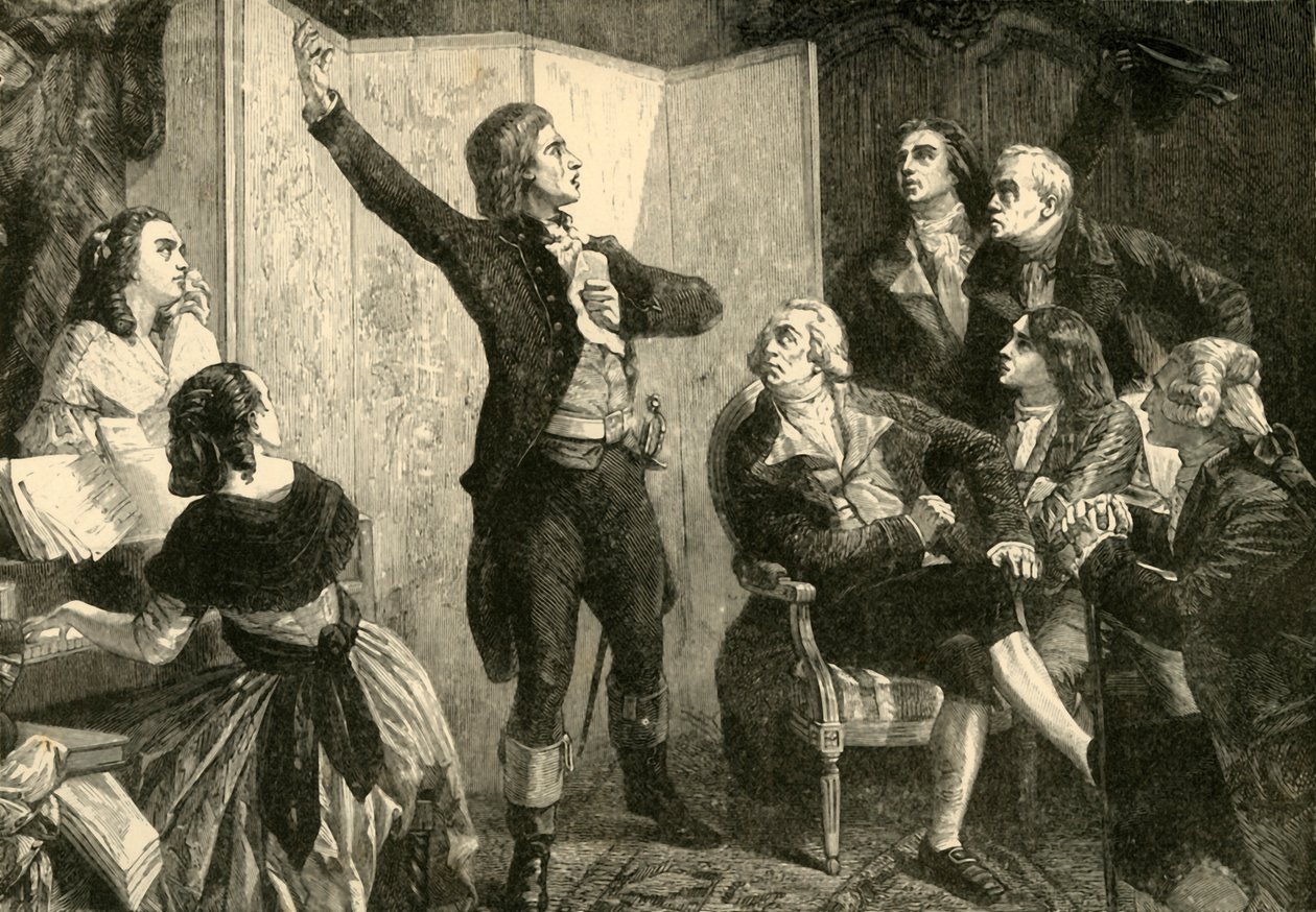 First Singing of the Marseillaise av Rouget De Lisle, 1792, 1890. av Unbekannt