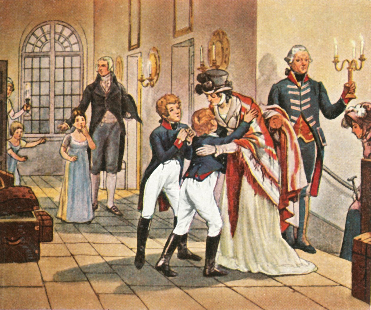 Første møte med dronning Louise og hennes barn etter slaget ved Jena, 18. oktober 1806, 1936. av Unbekannt