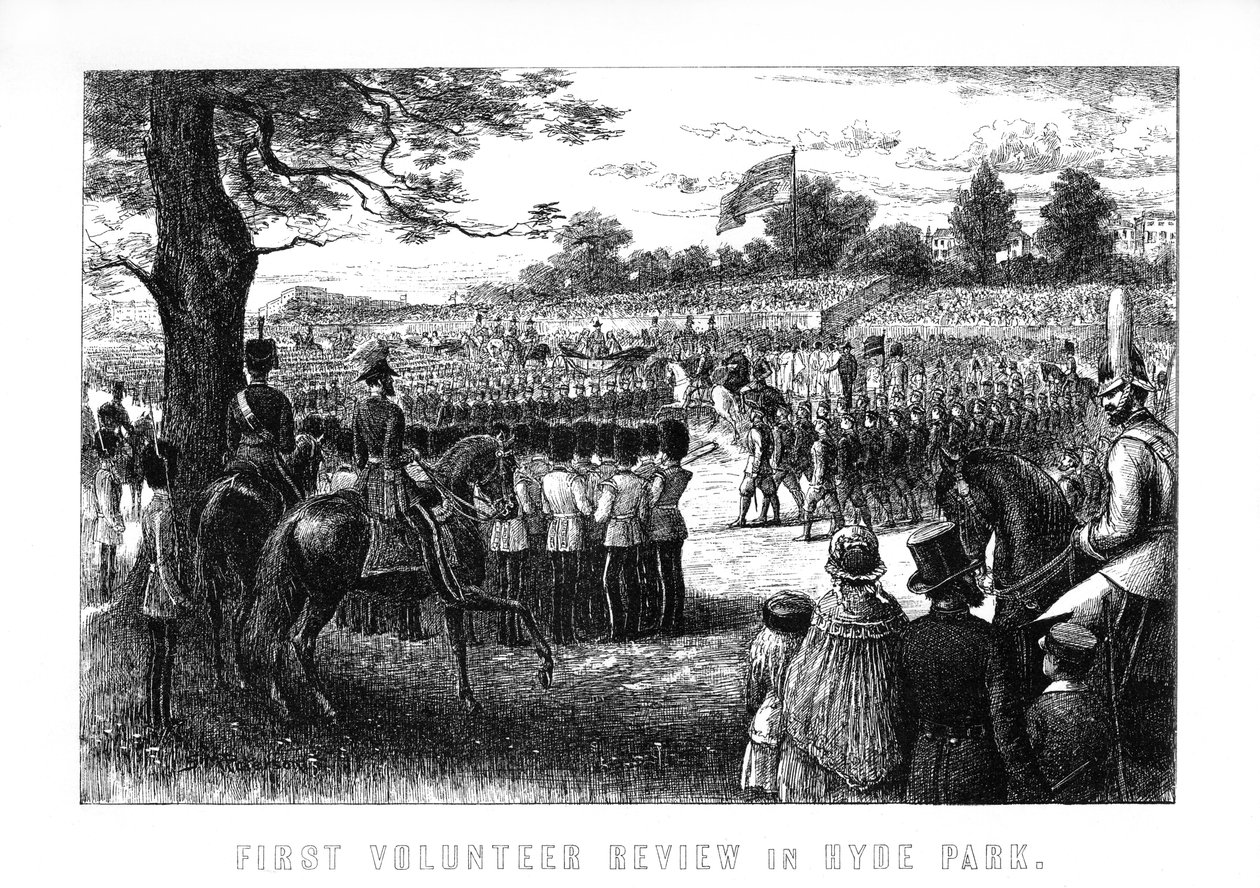 Første frivillige anmeldelse i Hyde Park, London, 1899 av Unbekannt