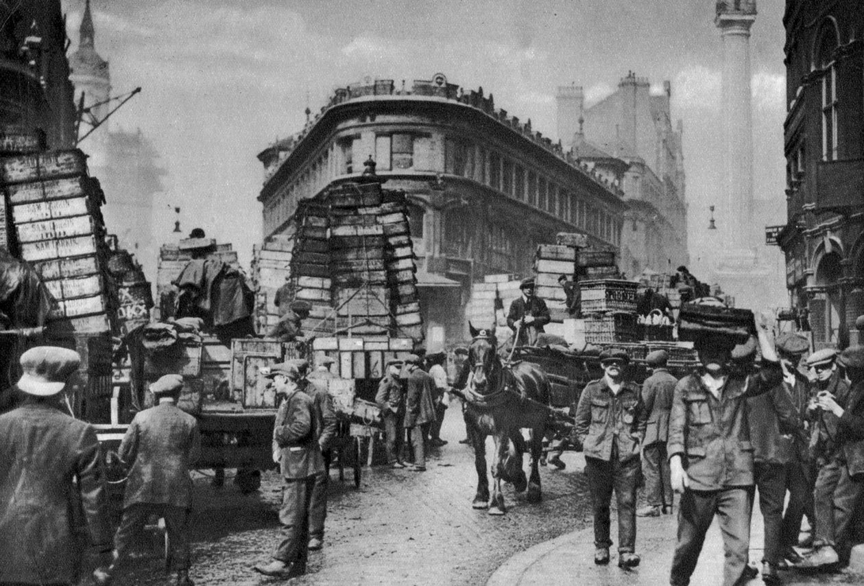 Fiskeportører i Billingsgate, London, 1926-1927 av Unbekannt