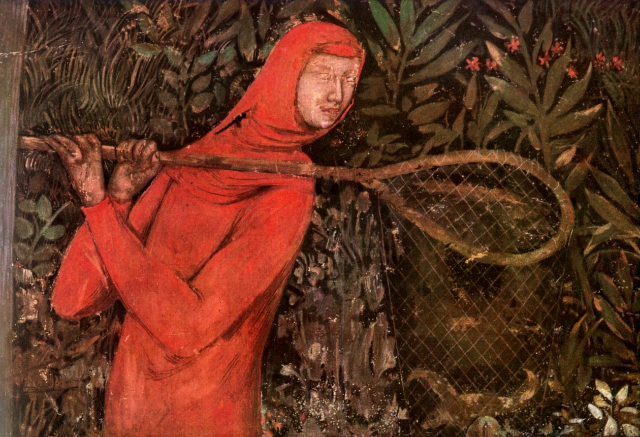 Fiske, fragment av en freskomaleri, 1300-tallet 1909 av Unbekannt
