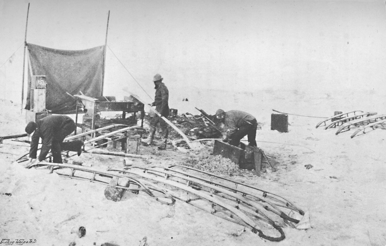 Montering av håndsledene med løpere. juli 1895, 1897 av Unbekannt