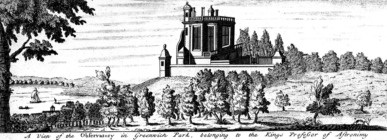 Flamsteed House i Greenwich Park, London, sent på 1600-tallet av Unbekannt