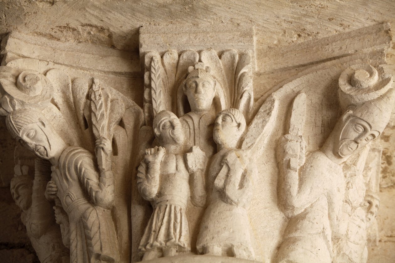 Fleury klosterbasilika veranda hovedstad Saint Benoit sur Loire Frankrike av Unbekannt