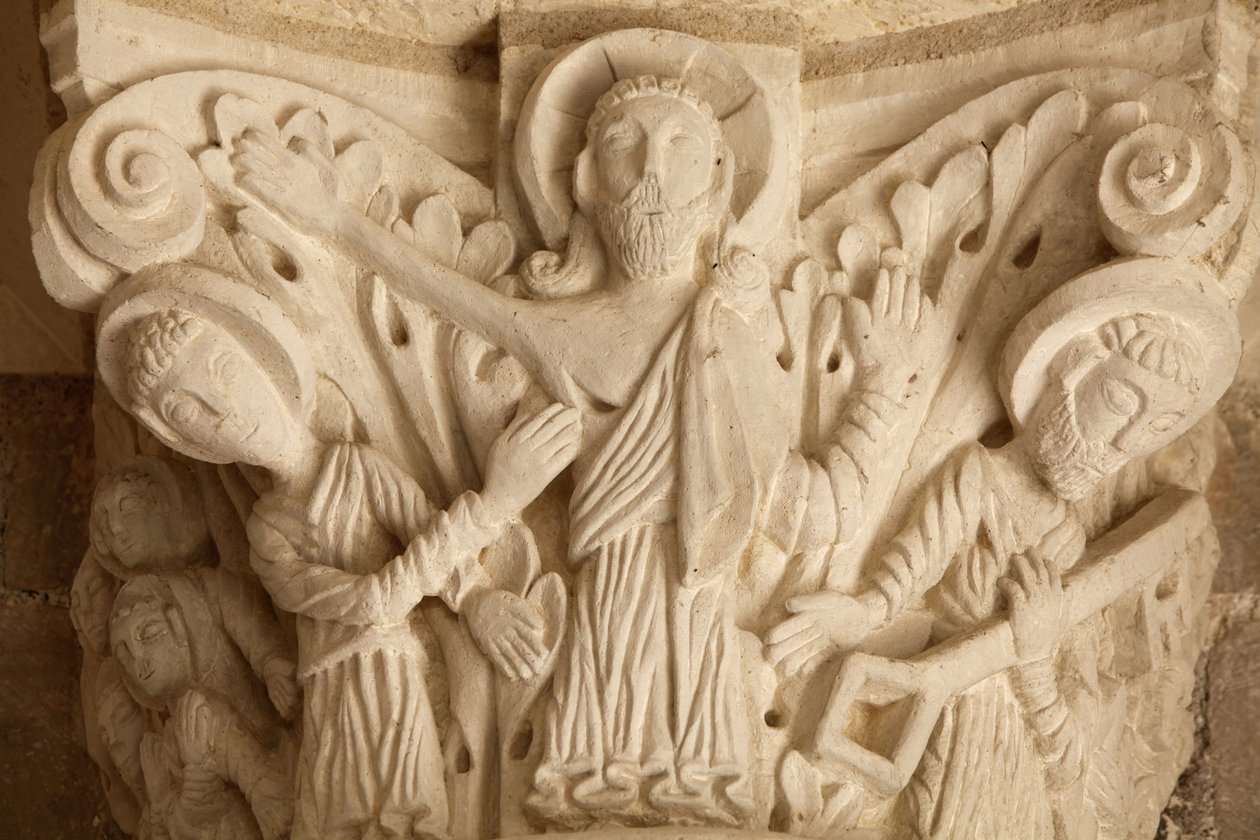Fleury klosterbasilika veranda hovedstad Saint Benoit sur Loire Frankrike av Unbekannt
