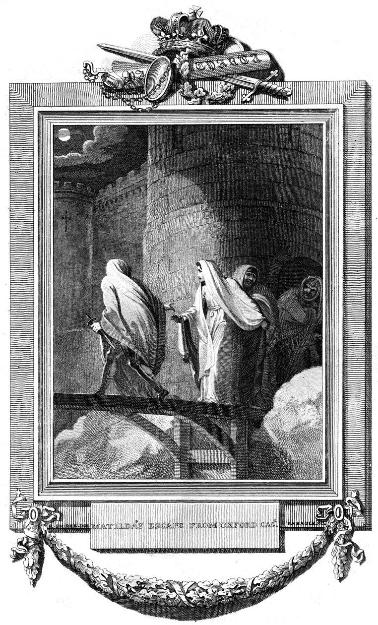 Flight of Matilda fra Oxford, 1142 1789 av Unbekannt