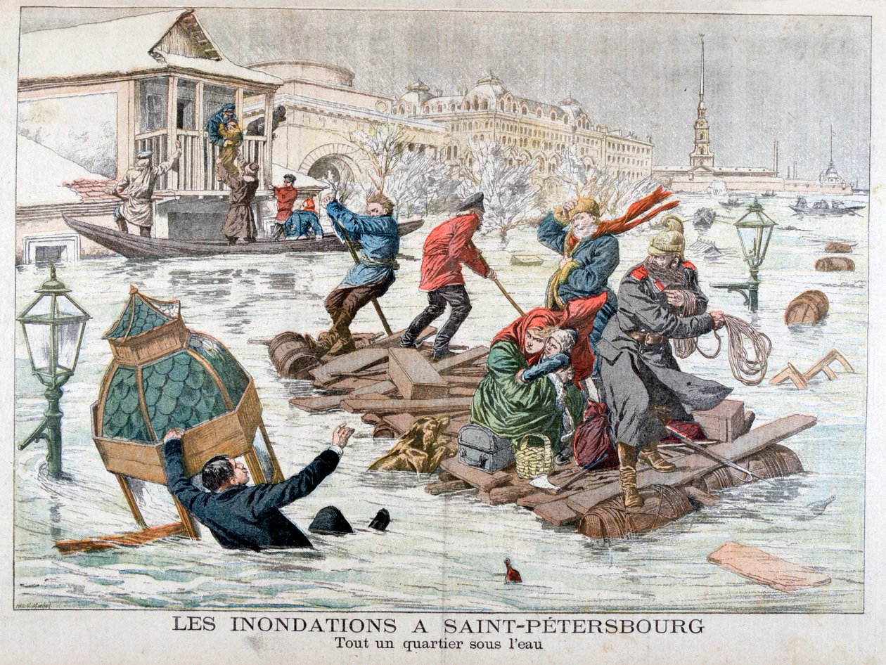Flom i St Petersburg, Russland, 1903 av Unbekannt