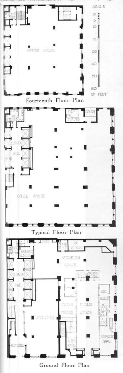 Plantegninger, Johns-Manville Building, New York City, 1924 av Unbekannt