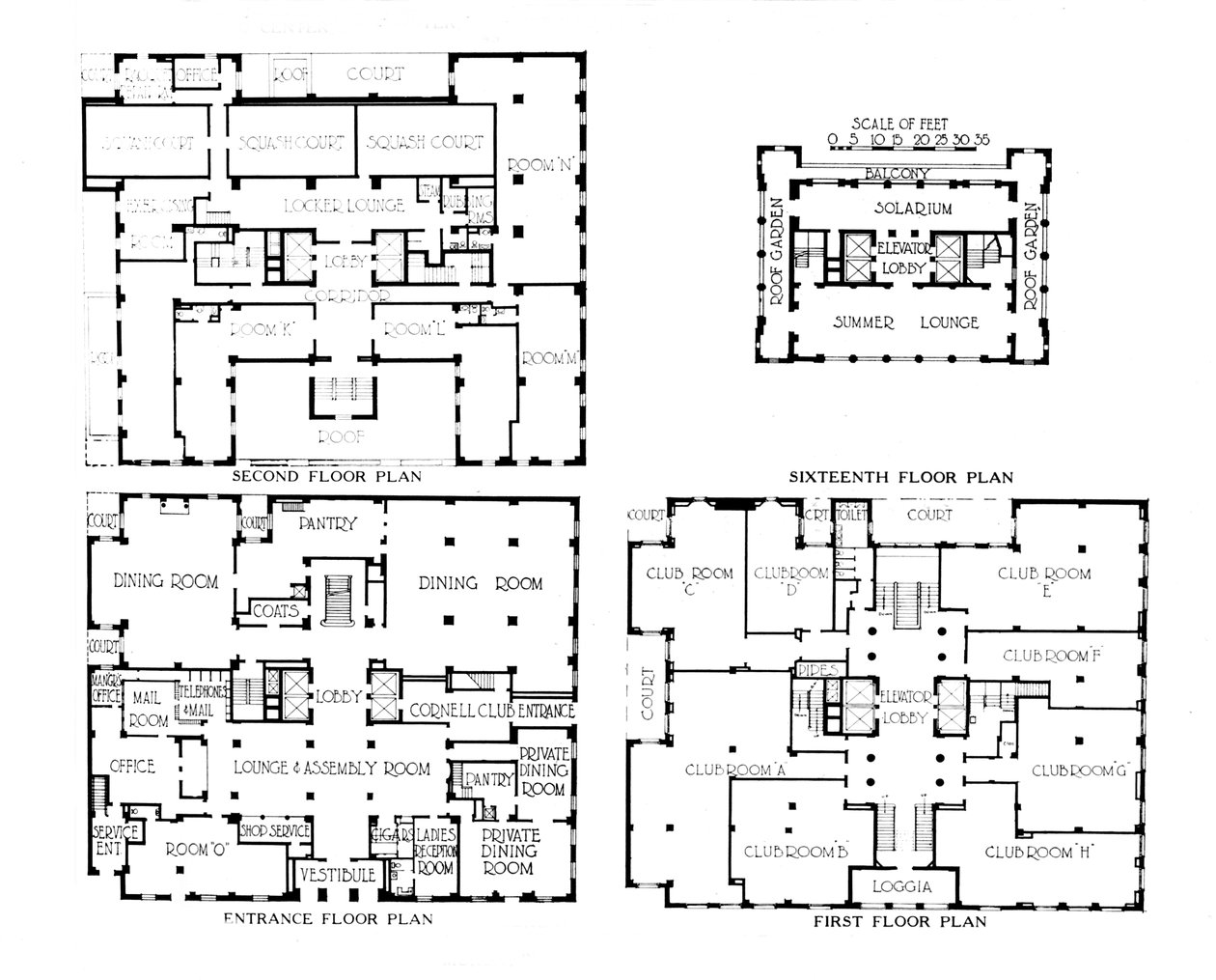 Plantegninger, Fraternity Clubs Building, New York City, 1924 av Unbekannt