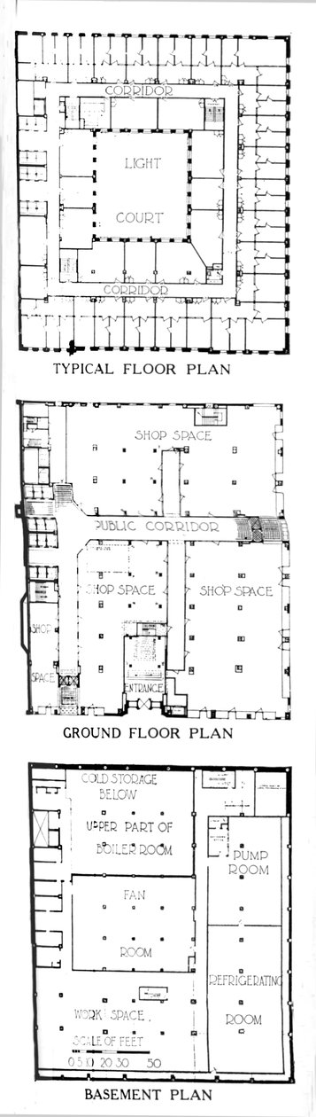 Plantegninger, SW Straus & Co Building, Chicago, Illinois, 1924 av Unbekannt