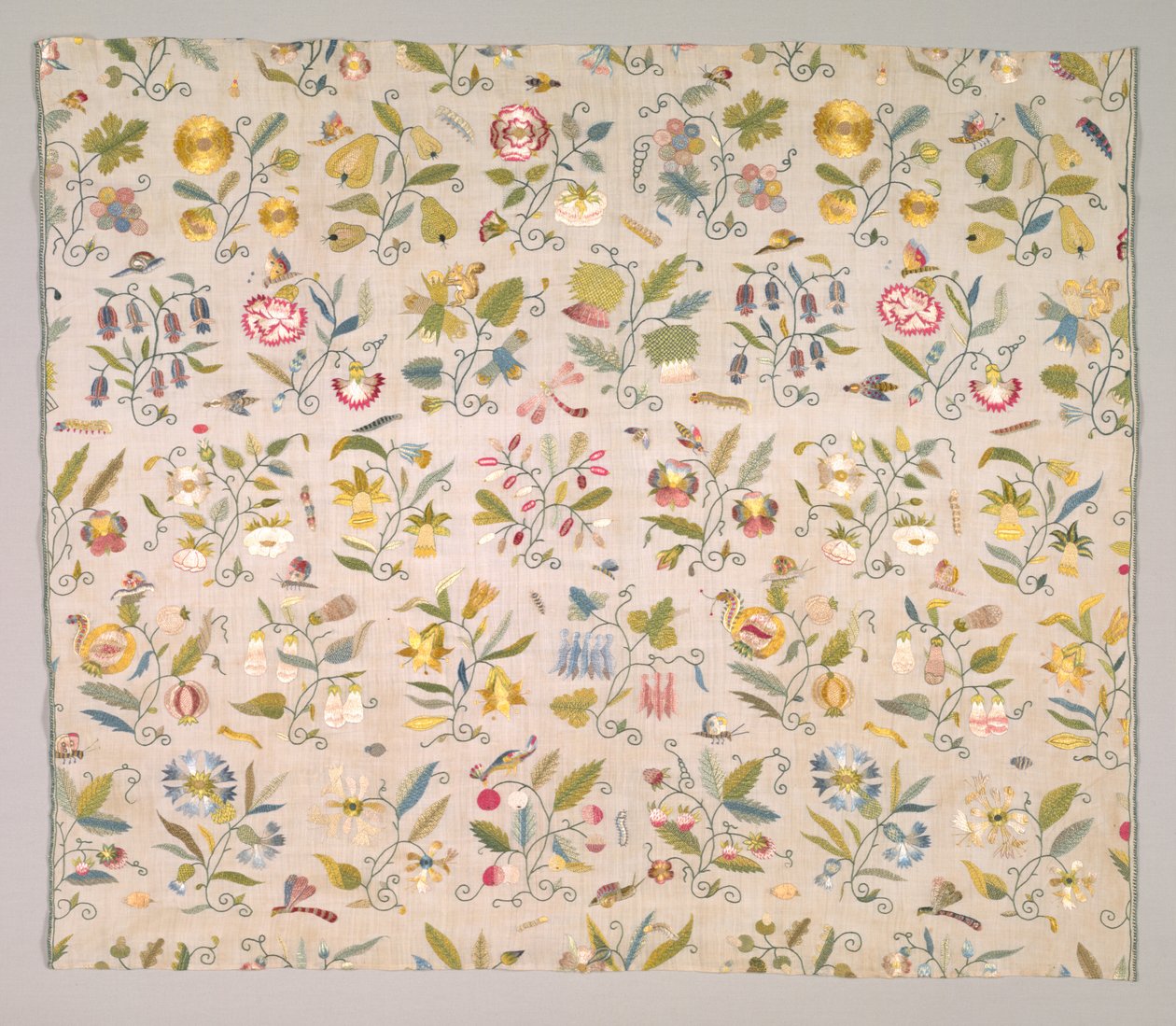 Blomsterbroderi, tidlig på 1600-tallet. av Unbekannt