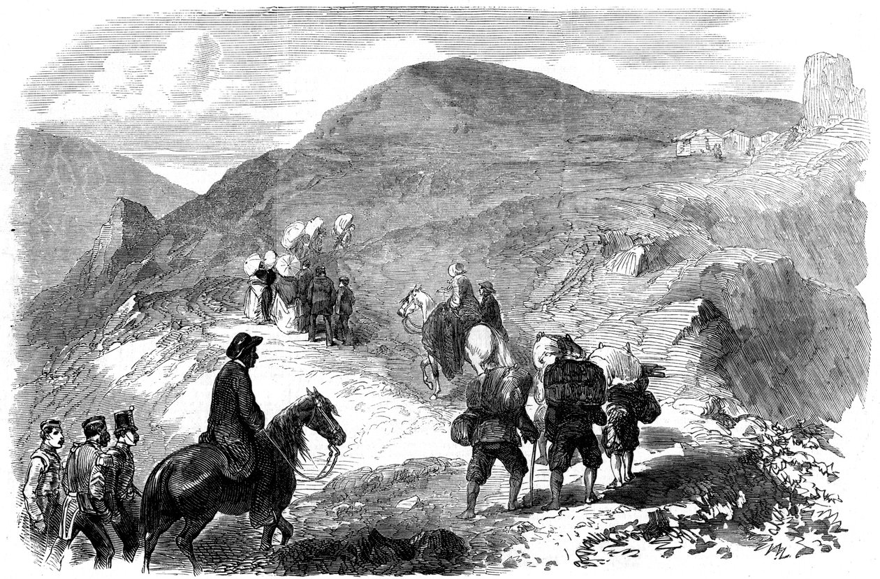 Florence Nightingale besøker hyttesykehusene i Balaclava, 1855 av Unbekannt