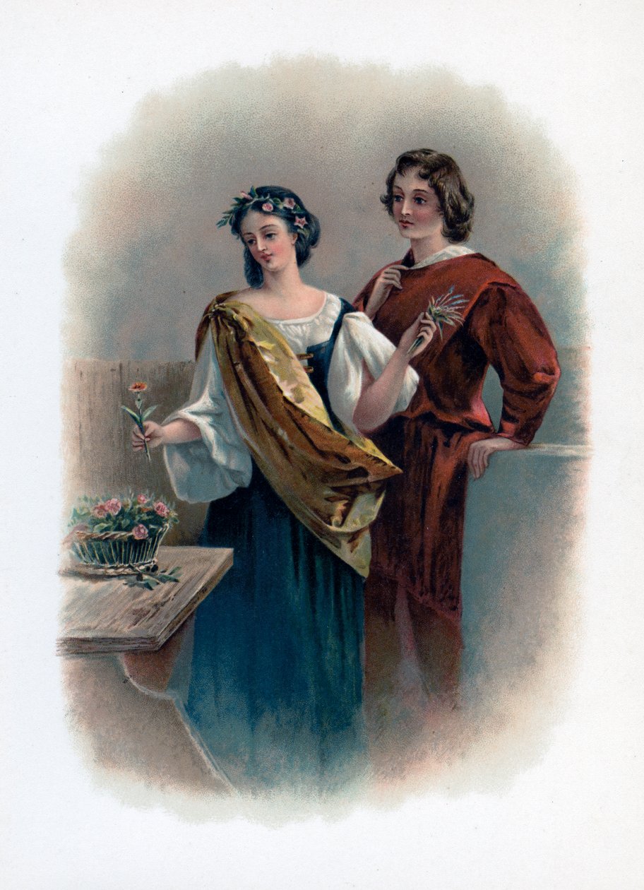 Florizel og Perdita, 1891 av Unbekannt