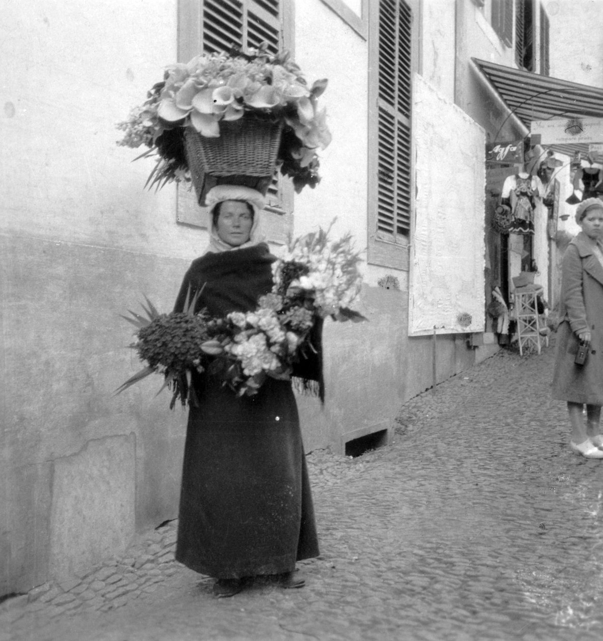 Blomsterselger, Funchal, Madeira, 1900-tallet av Unbekannt