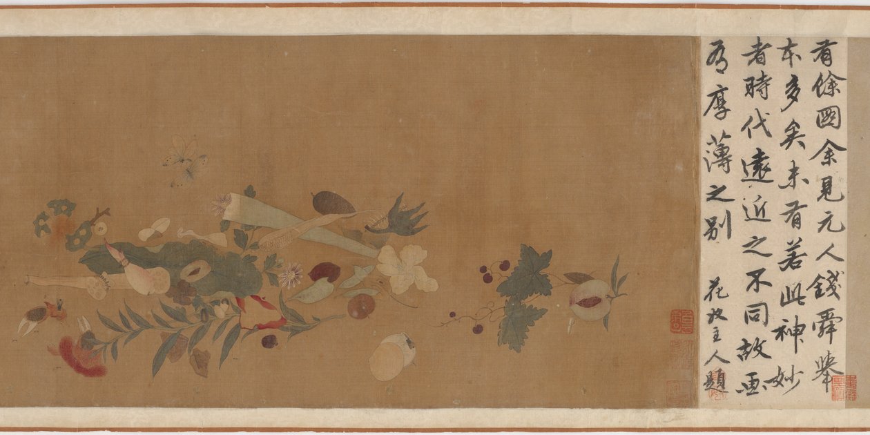 Blomster, frukt, skjell og insekter, 1368-1644. av Unbekannt