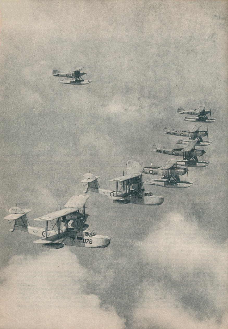 Flyvebåter og flytefly fra hangarskip fra Royal Navy, c1936 c1937 av Unbekannt
