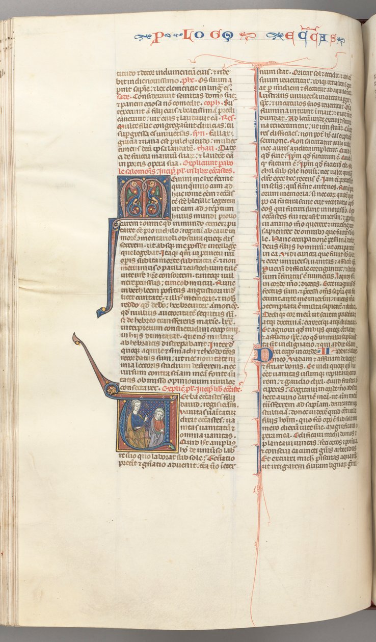 Fol. 247v, Ecclesiastes, historikk initial V, Salomos undervisning, ca. 1275-1300. av Unbekannt