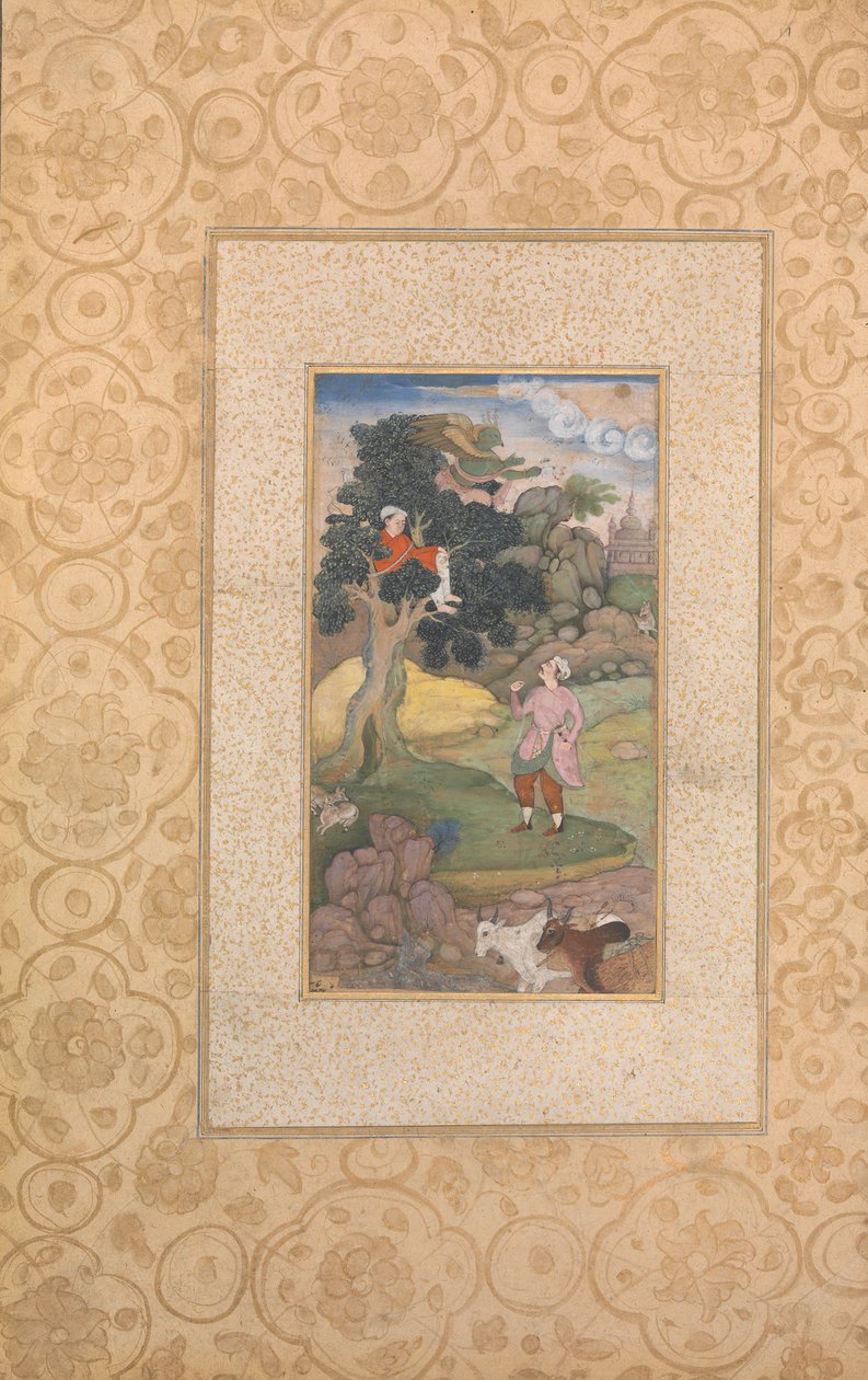 Folio fra Kathasaritsagara, ca. 1590. av Unbekannt