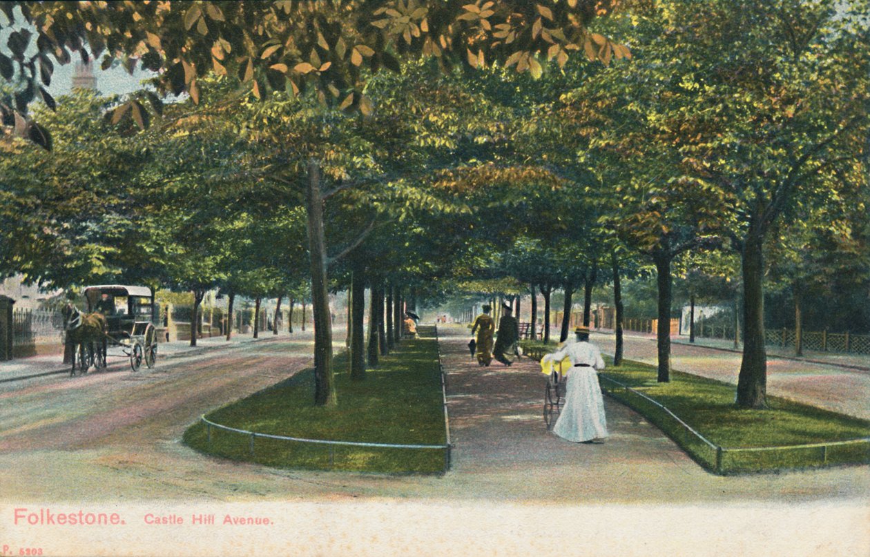 Folkestone. Castle Hill Avenue, slutten av 1800-begynnelsen av 1900-tallet av Unbekannt